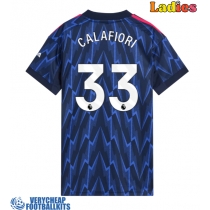 Arsenal Riccardo Calafiori #33 Replica Away Shirt Ladies 2025-26 Short Sleeve
